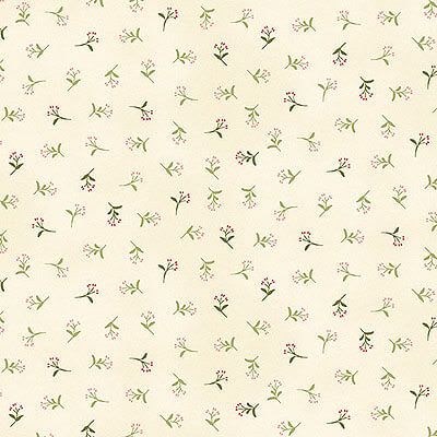 Tranquility fabric: Sprig Pink/Cream Makower