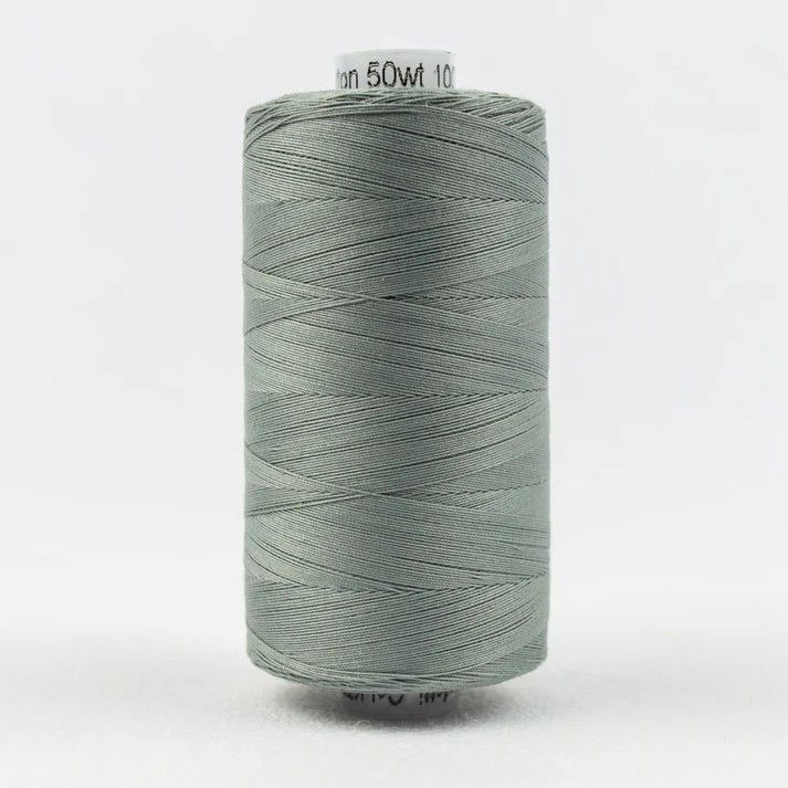 Konfetti Thread: 50wt 3 ply 100% Cotton. 1000m Spool Light Grey