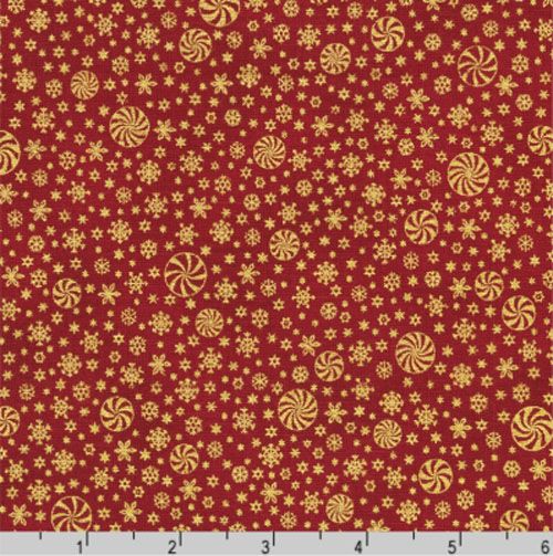 Peppermint Twist fabric: Twists, Cranberry