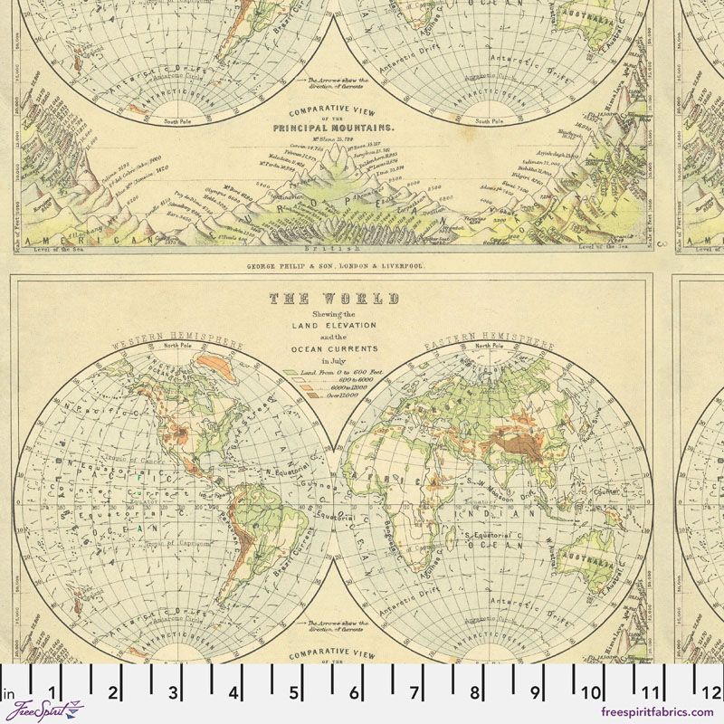 Eclectic Elements Palette fabrics, Green Map Eclectic Elements Palette fabrics, Green Map
