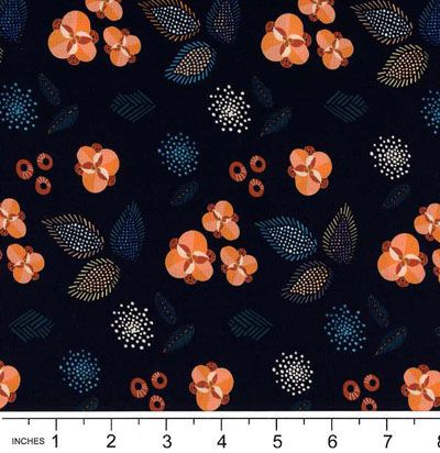 Broderi fabric: Flowers Night (per 1/4 metre) Broderi fabric: Flowers Night (per 1/4 metre)