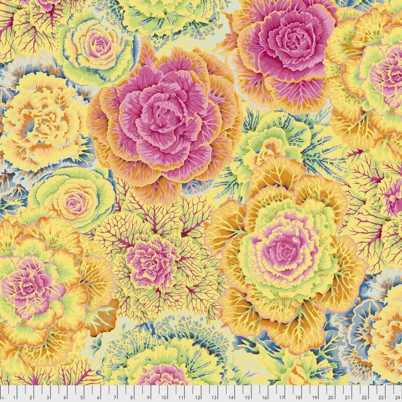 Philip Jacobs Fabric Brassica Yellow (per 1/4 metre)