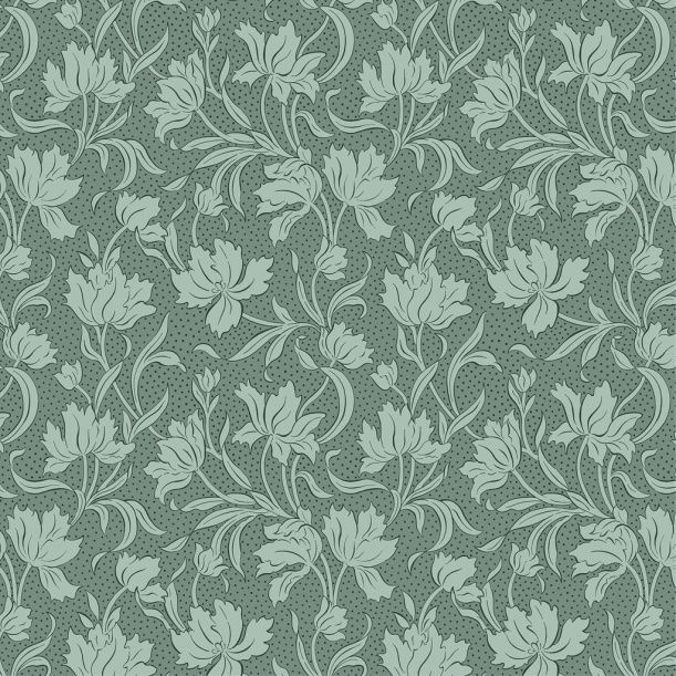 Liberty Craft Garden fabric: Craft Blooms, Sage