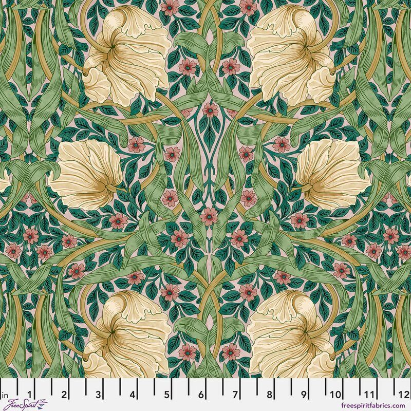 Lodden fabric: Small Pimpernel, Citrus Sage
