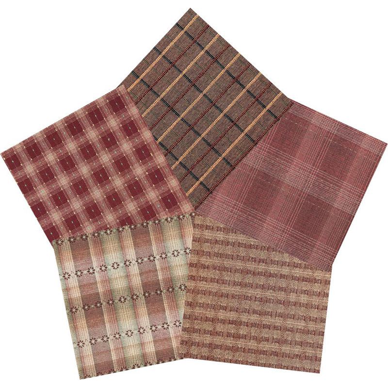 Tochio Yarn-Dyed Burgundy Fat Quarter Bundle