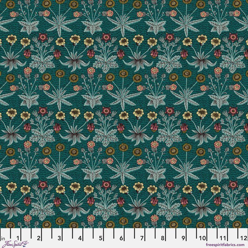 Lodden fabric: Daisy Fields, Teal