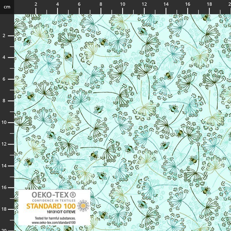 Botanicals fabrics: Magic Grows, Puff Flower, Turquoise Botanicals fabrics: Magic Grows, Puff Flower, Turquoise