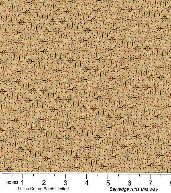 Sevenberry Favourites fabric: Asanoha, Brown