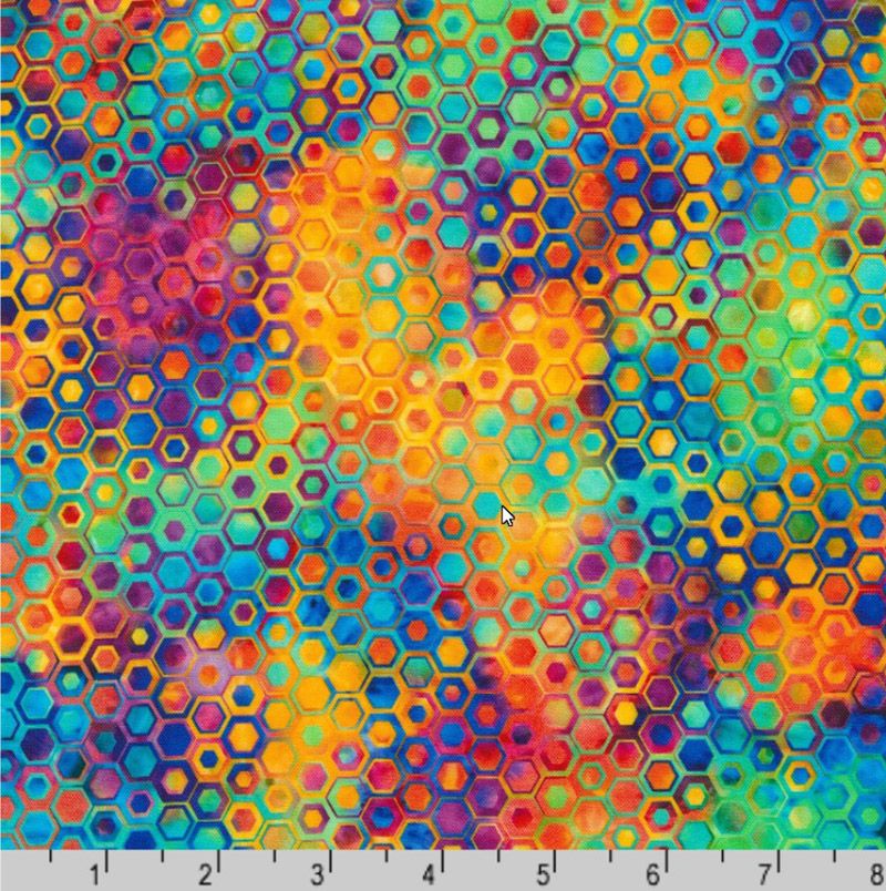 Robert Kaufman 108" Wide Quilt Back Phantasma, Fiesta