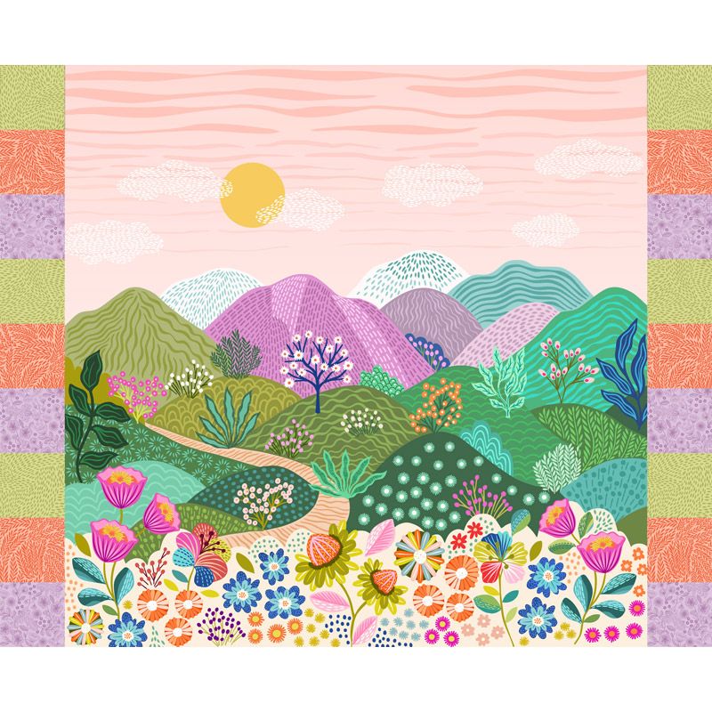 Creative Landscapes fabric: Mountains Panel 36" (90cm)