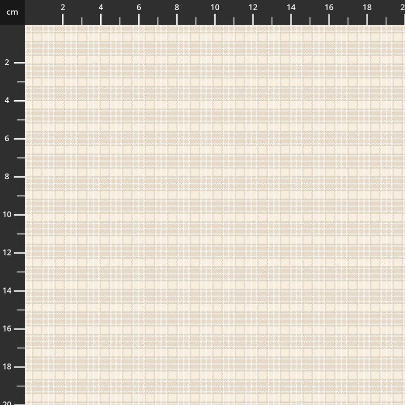 One S1ster Yarn Dyes Fabrics: Mini Windows Plaid, Cream