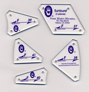 Marti Michell Templates Sunburst Block. Set F Marti Michell Templates Sunburst Block. Set F