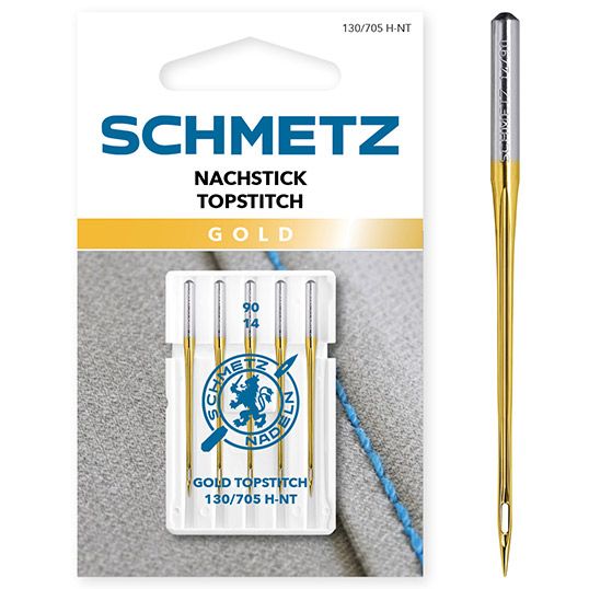 Schmetz Gold Topstitch Sewing Machine Needles Size 90/14 Schmetz Gold Topstitch Sewing Machine Needles Size 90/14
