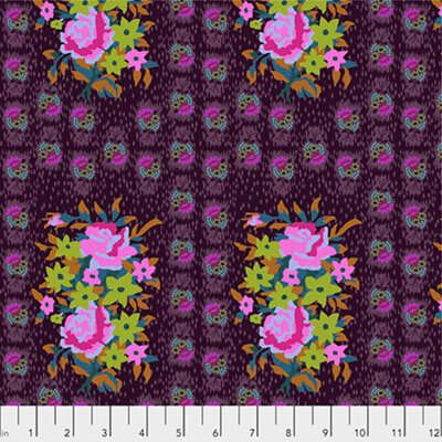 Hindsight Fabric: Stitched Bouquet Eggplant (per 1/4 metre) Hindsight Fabric: Stitched Bouquet Eggplant (per 1/4 metre)