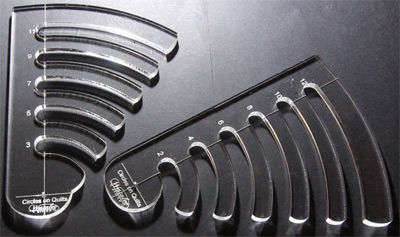 Westalee Ruler Circles on Quilts 2 Piece Set (2" to 12") Westalee Ruler Circles on Quilts 2 Piece Set (2" to 12")