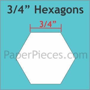 English Paper Piecing  Hexagon 0.75" 125 pieces