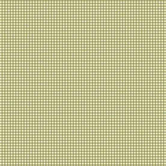Petite Fleur Fabric: Gingham, Green