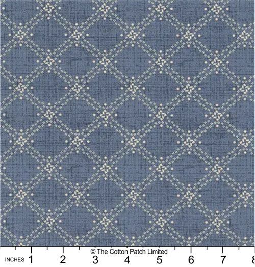Radiance fabric, Diamond Grid, Denim