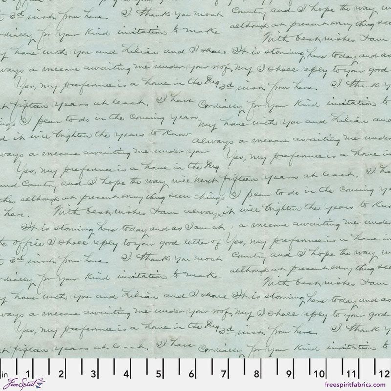 Eclectic Elements Palette fabrics, Blue Script