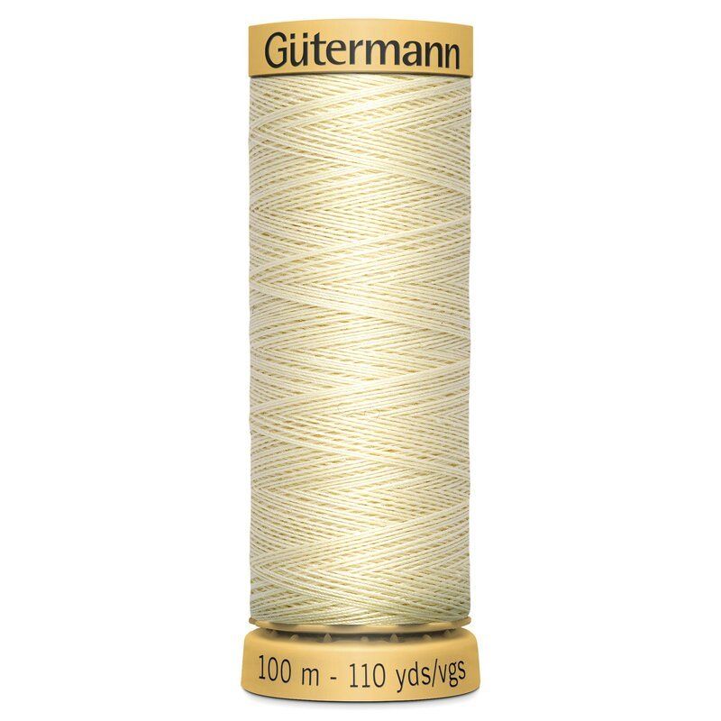 Gutermann Natural Cotton 50 Weight Thread 100m 919, Cream Gutermann Natural Cotton 50 Weight Thread 100m 919, Cream