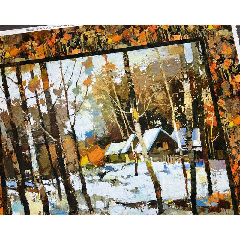 First Snow fabric, Panel 80cm