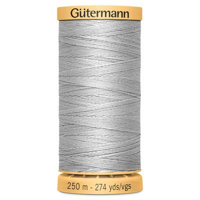 Gutermann Natural Cotton 50 Weight Thread 250m Grey Skies 618 Gutermann Natural Cotton 50 Weight Thread 250m Grey Skies 618