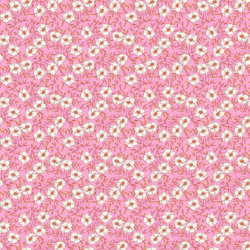 Petals and Stitches fabric: Bouquet Bliss, Pink