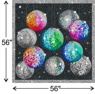 Disco fabric: Disco Balls, 56" Quilt Panel Disco fabric: Disco Balls, 56" Quilt Panel