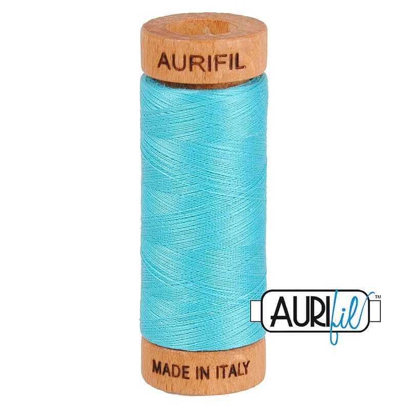 Aurifil 80 Cotton Thread 5005 Bright Turquoise Aurifil 80 Cotton Thread 5005 Bright Turquoise