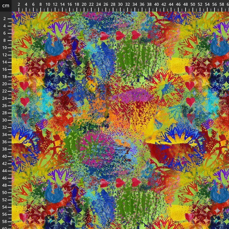 Skylights Extra Wide Quilt Back Fabric: Paint Splatters, Multi (per 1/4 metre) Skylights Extra Wide Quilt Back Fabric: Paint Splatters, Multi (per 1/4 metre)