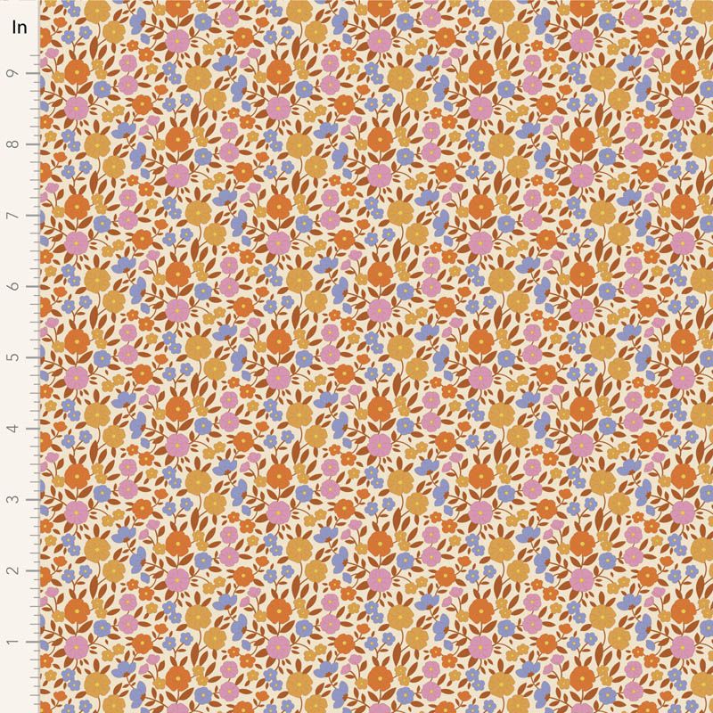Tilda Wallflower fabric: Janice, Caramel