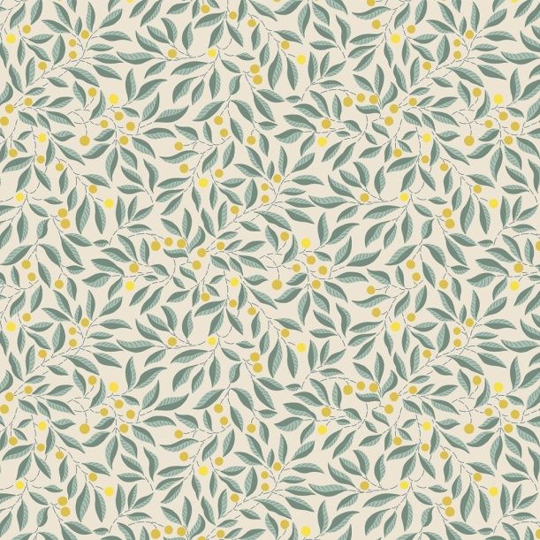 Liberty Craft Garden fabric: Willow Stitch, Teal