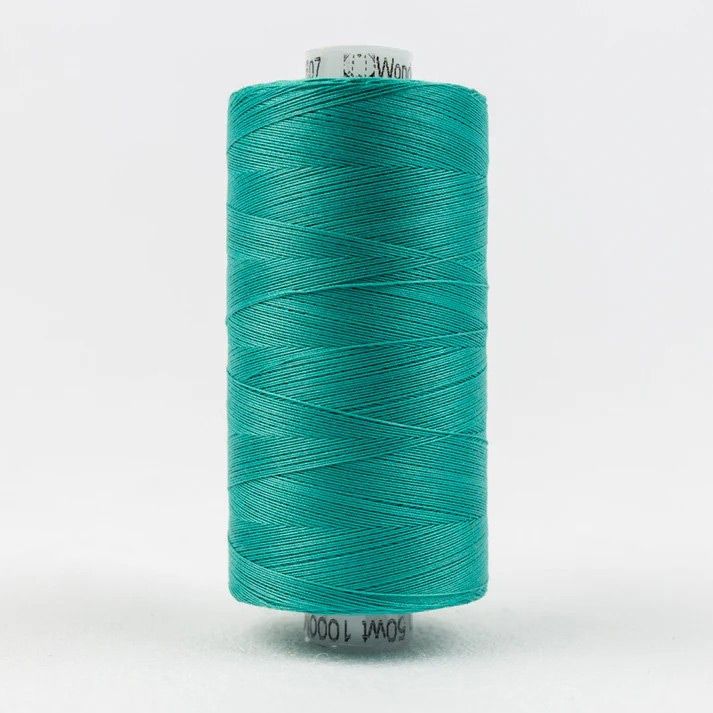 Konfetti Thread: 50wt 3 ply 100% Cotton. 1000m Spool Teal