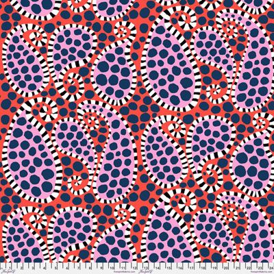 Brandon Mably Fabric Paisley Dot Black/White (per 1/4 metre)
