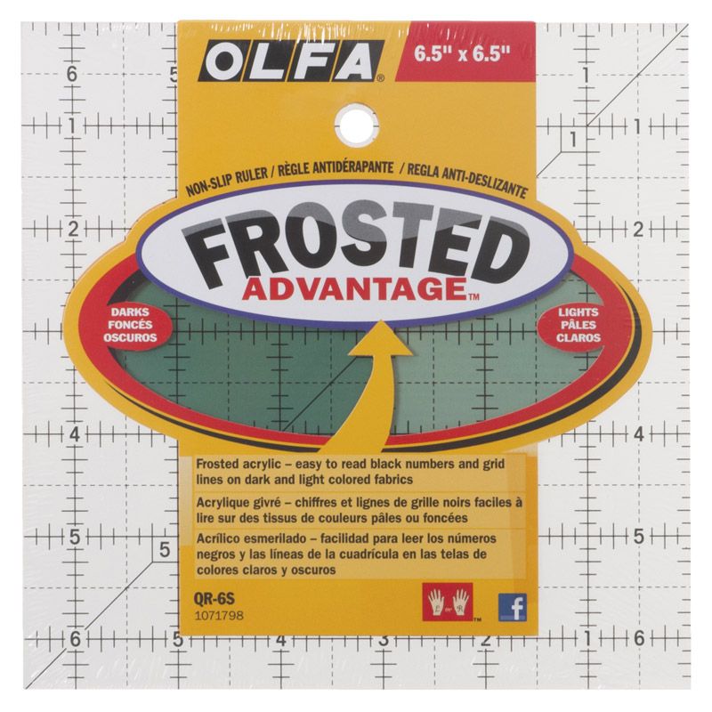 Olfa 6.5" x 6.5" Patchwork Ruler Olfa 6.5" x 6.5" Patchwork Ruler