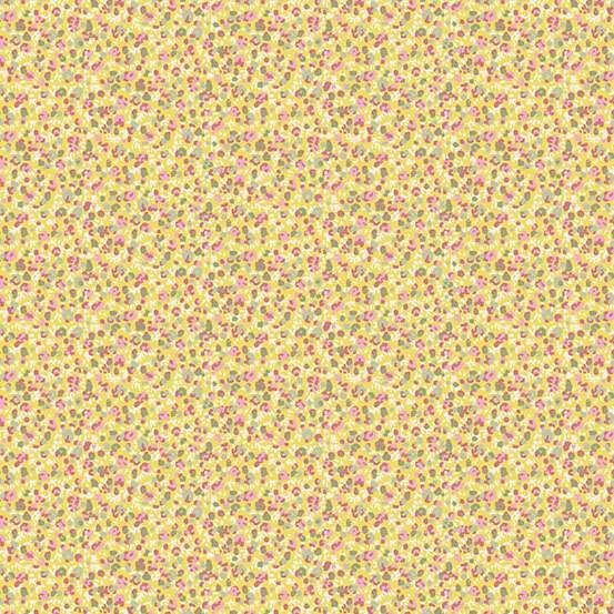 Petite Fleur Fabric: Petals, Yellow