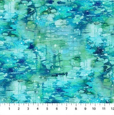 Serenity Springs fabric, Water, Turquoise Serenity Springs fabric, Water, Turquoise