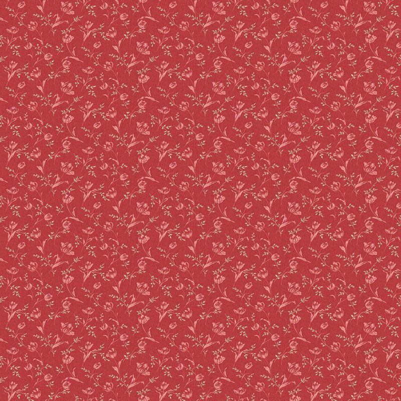 Lighthouse Red fabric: Bindweed, Red Roof