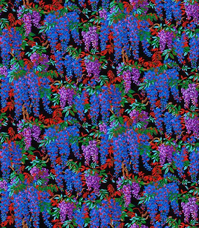 Philip Jacobs Fabric: Wisteria Black (per 1/4 metre)