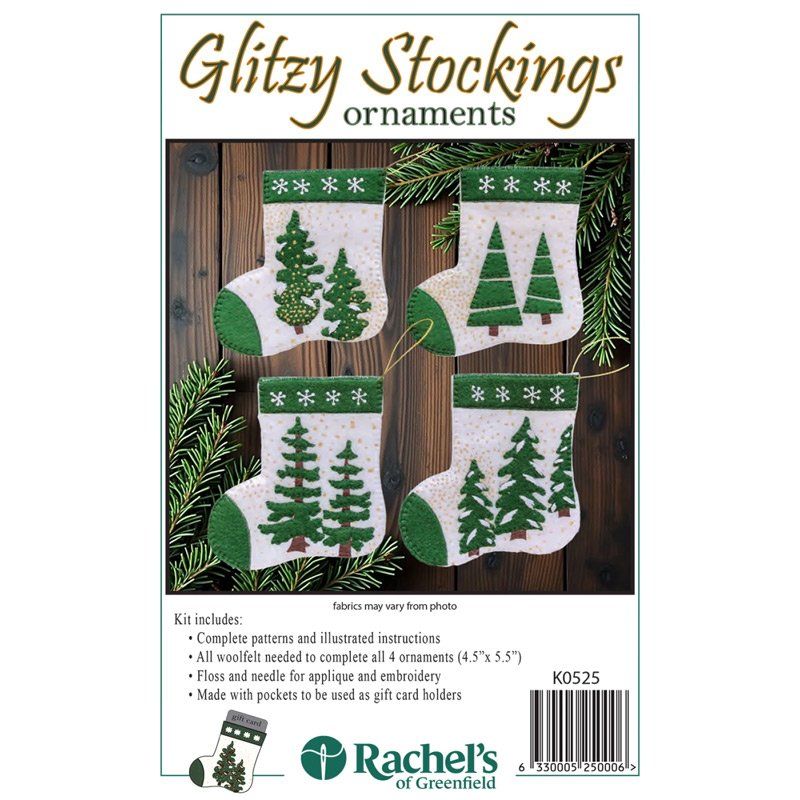 Glitzy Stockings Ornaments by Rachel's of Greenfield