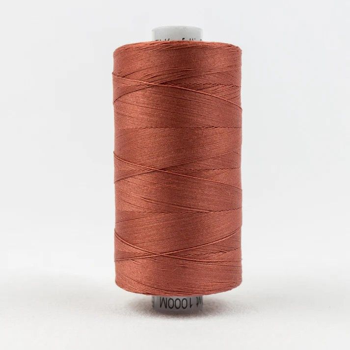Konfetti Thread: 50wt 3 ply 100% Cotton. 1000m Spool Drab Rose