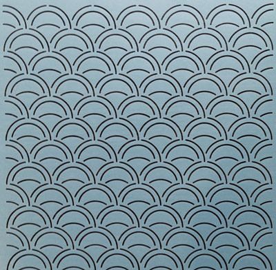 Quilt Stencil 12" Blue Ocean Waves Background Quilt Stencil 12" Blue Ocean Waves Background