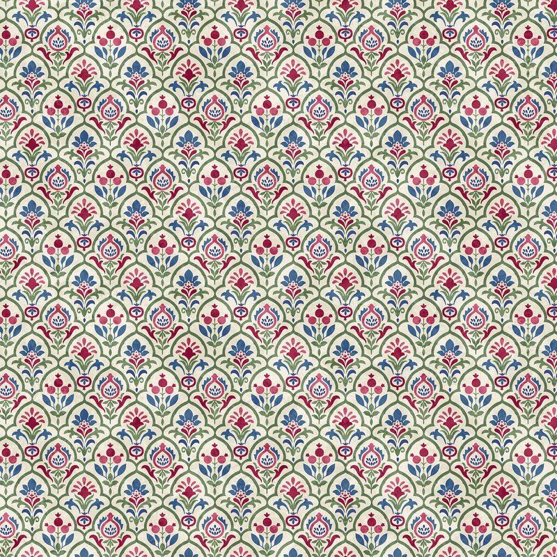 Pomegranate fabric, Scallop, Cream