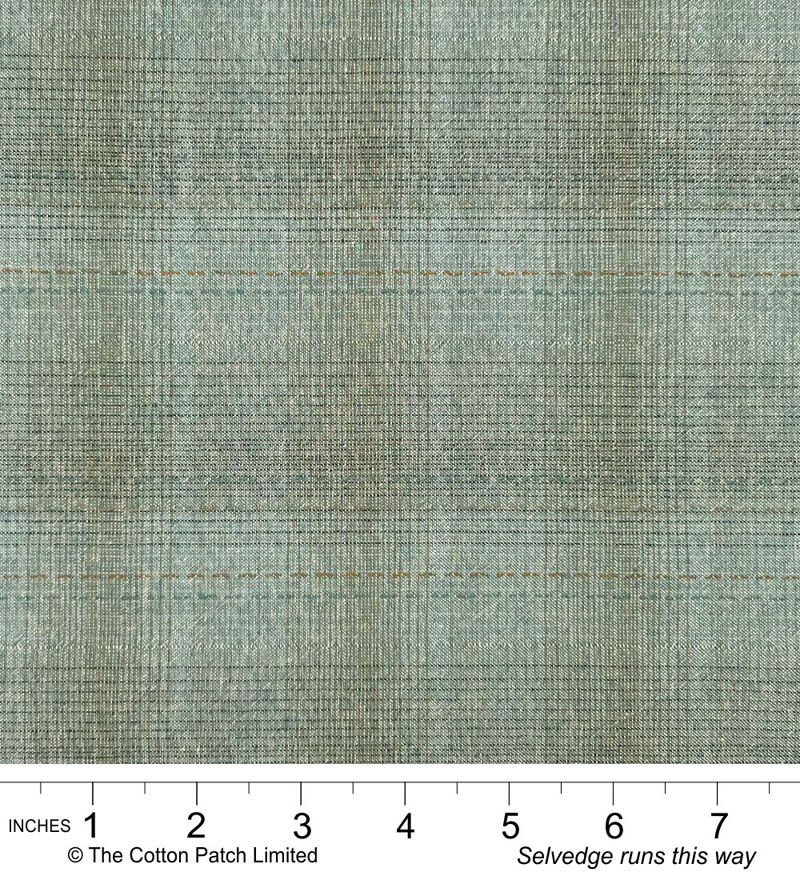 Tochio Yarn-Dyed fabric: Large Plaid, Sky