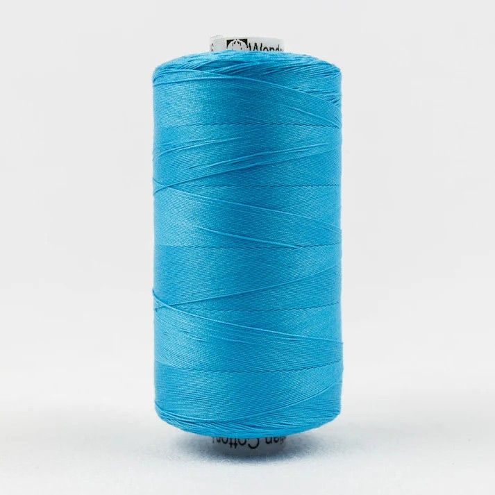 Konfetti Thread: 50wt 3 ply 100% Cotton. 1000m Spool Peacock Blue