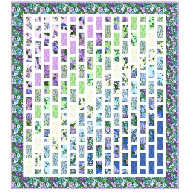 Hydrangea Grace Charming Path Quilt Kit