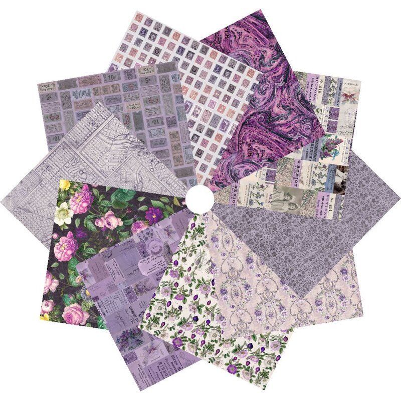 Tim Holtz Eclectic Elements Palette Purple Fat Quarter Pack Tim Holtz Eclectic Elements Palette Purple Fat Quarter Pack