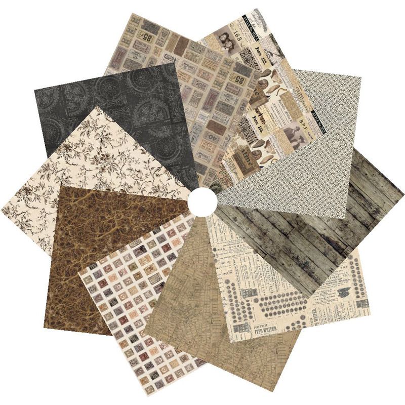Tim Holtz Eclectic Elements Palette Neutral Fat Quarter Pack
