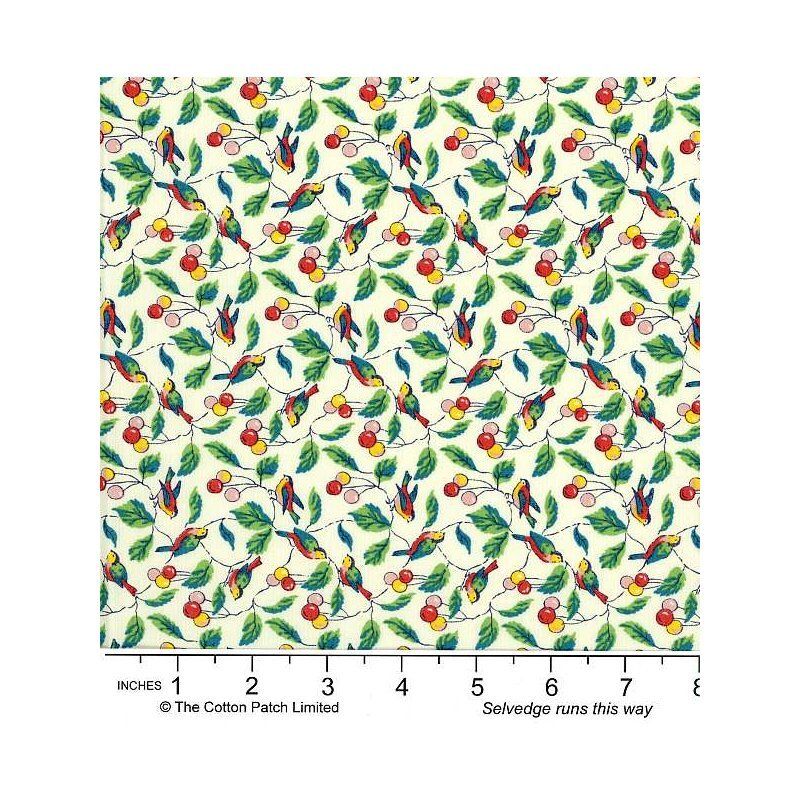 Liberty Woodland Walk fabric, Morning Bird Song