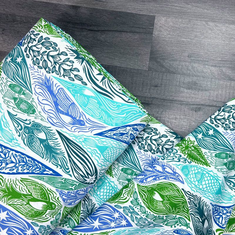 Anna Maria Horner Extra Wide Quilt Back Fabric: Shooting Star, Blue